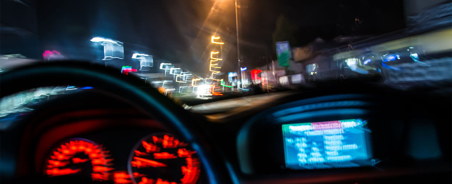 Blurring vision behind a car vehicle